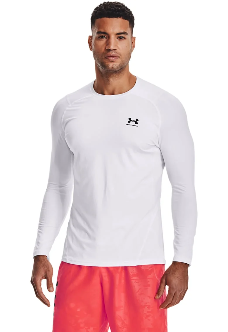 Bluza elastica cu maneci raglan, pentru fitness HeatGear® Armour, Alb optic