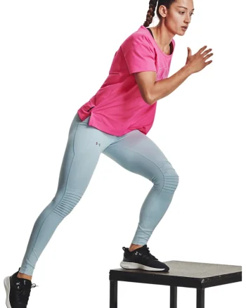 Colanti de compresie cu talie inalta, pentru fitness RUSH™, Albastru pastel