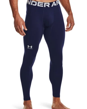 Colanti de compresie, cu banda cu logo in talie, pentru antrenament ColdGear®, Bleumarin