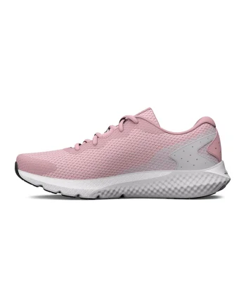 Pantofi cu logo, pentru alergare Charged Rogue 3, Gri/Roz prafuit