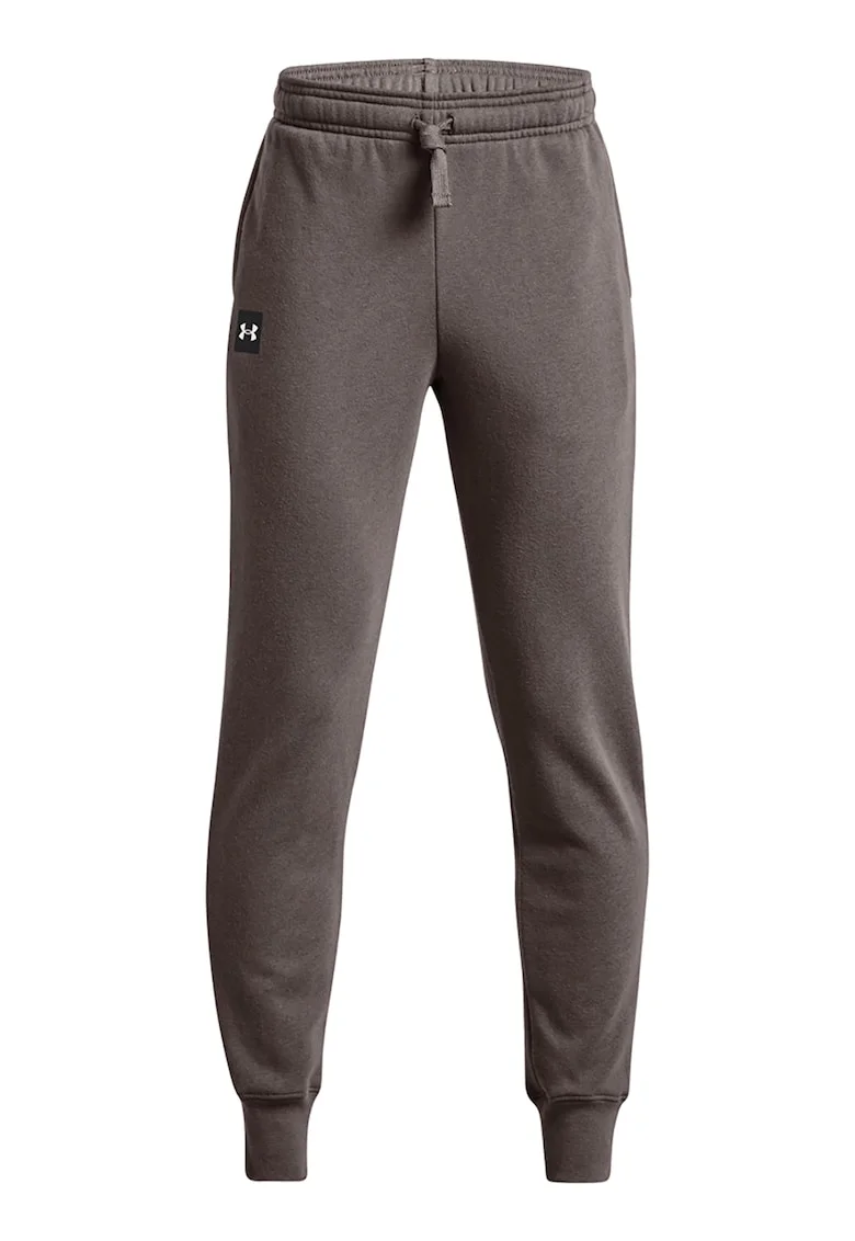 Pantaloni sport conici cu snur de ajustare pentru fitness Rival, Gri melange