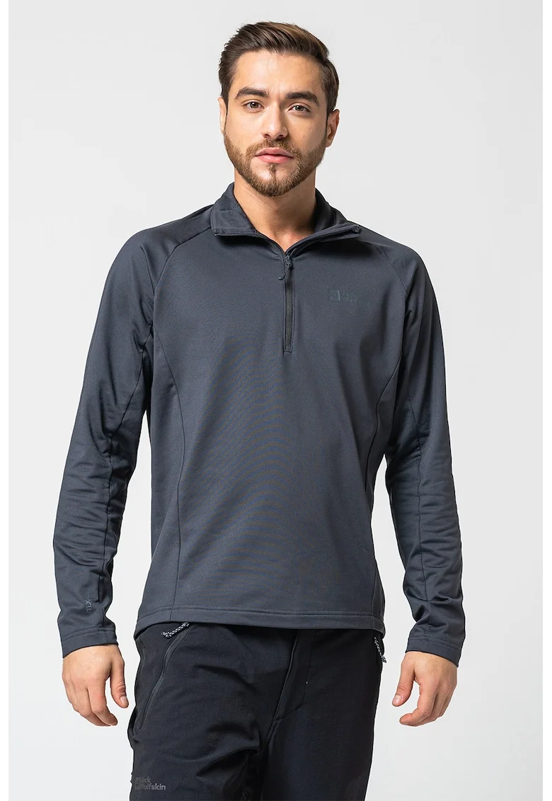Bluza cu maneci raglan pentru ciclism Morobbia, Gri antracit