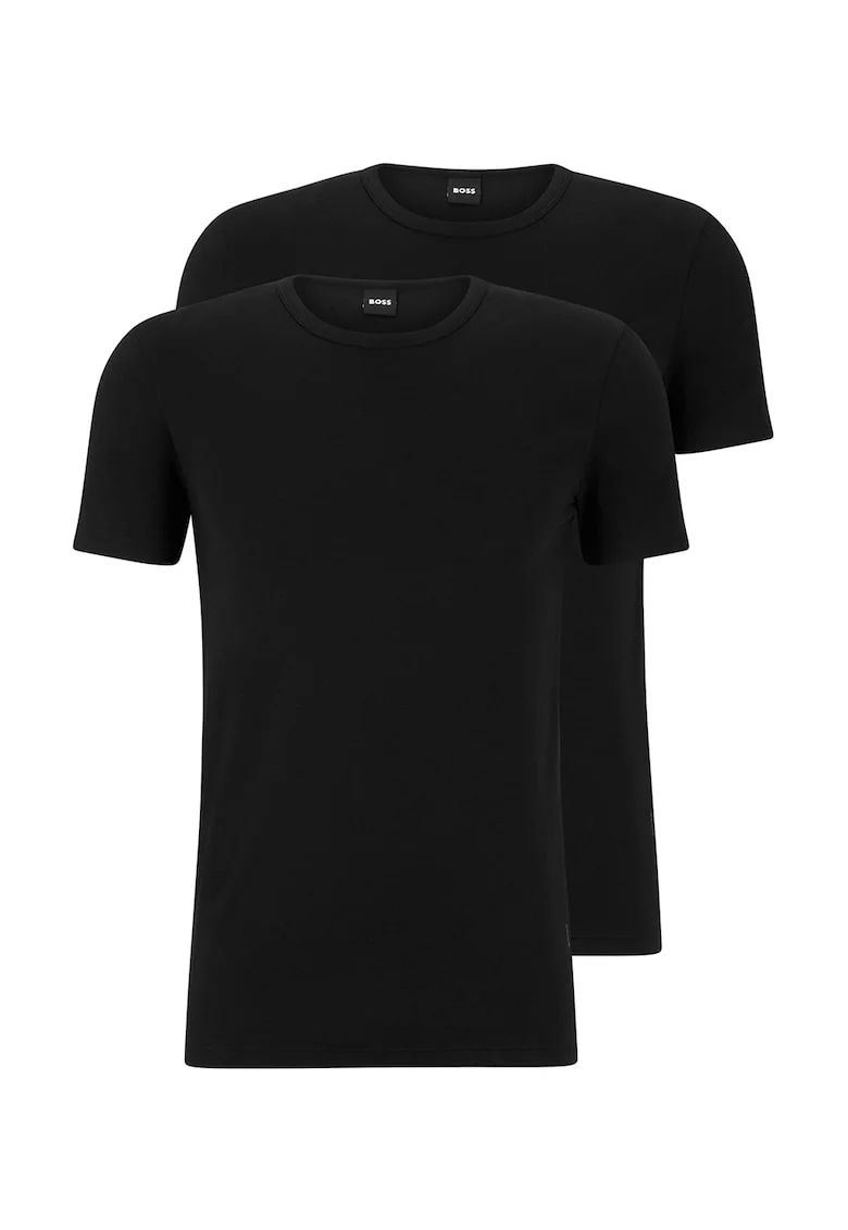 Set de tricouri de casa slim fit Modern - 2 piese, Negru