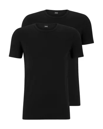 Set de tricouri de casa slim fit Modern - 2 piese, Negru