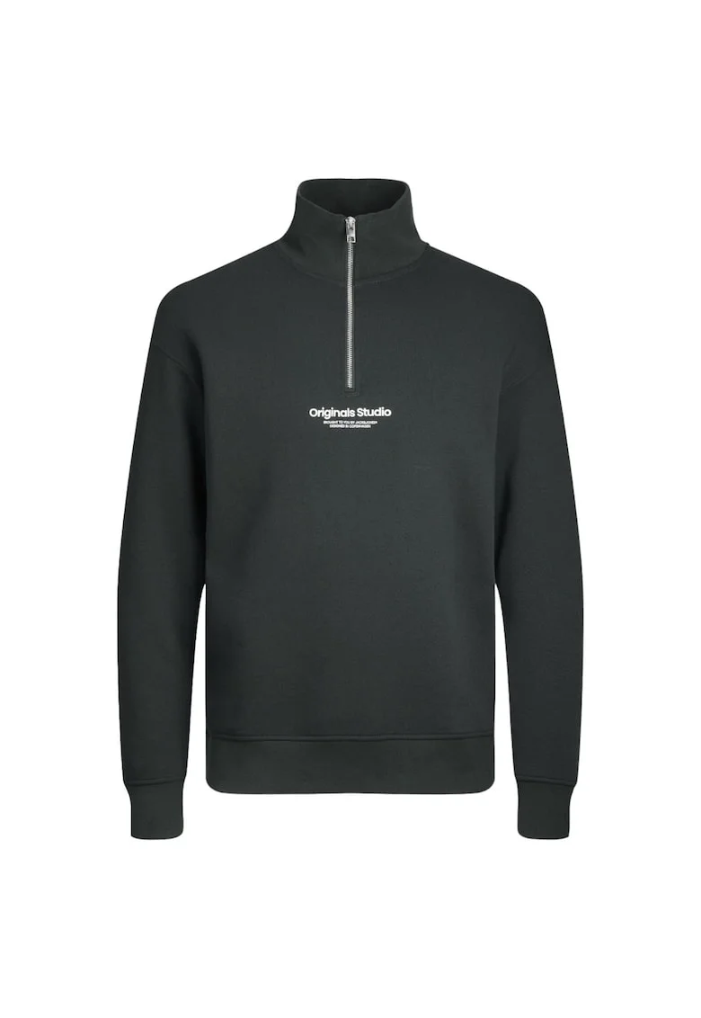 Bluza JACK &JONES Vesterbro Qtr Zip 36075, Gri inchis