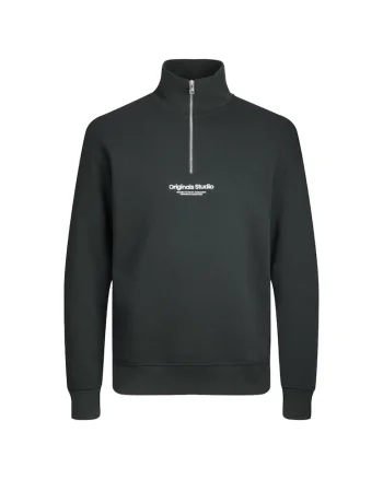 Bluza JACK &JONES Vesterbro Qtr Zip 36075, Gri inchis