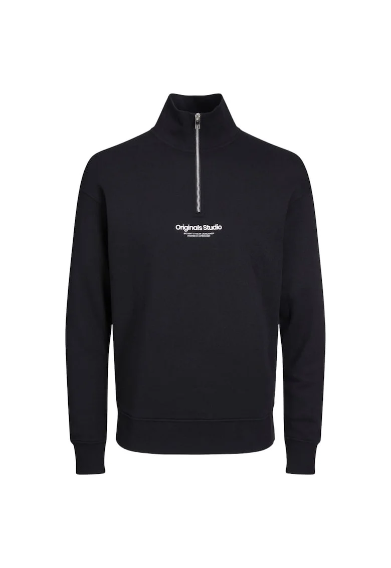 Bluza JACK &JONES Vesterbro Qtr Zip 36069, Negru