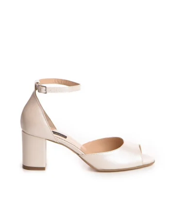 Sandale mireasa piele naturala Ivoire Daisy