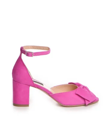 Sandale piele toc gros Roz Bow Daisy