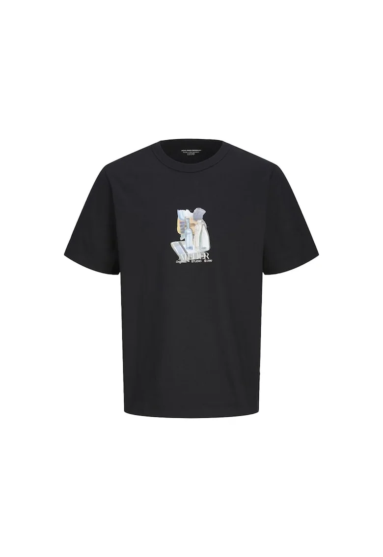 Tricou JACK &JONES Brooklyn Gfx 35887, Negru