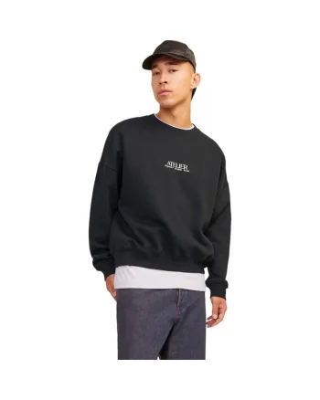 Bluza JACK &JONES Brooklyn Graphic Back 35371, Negru