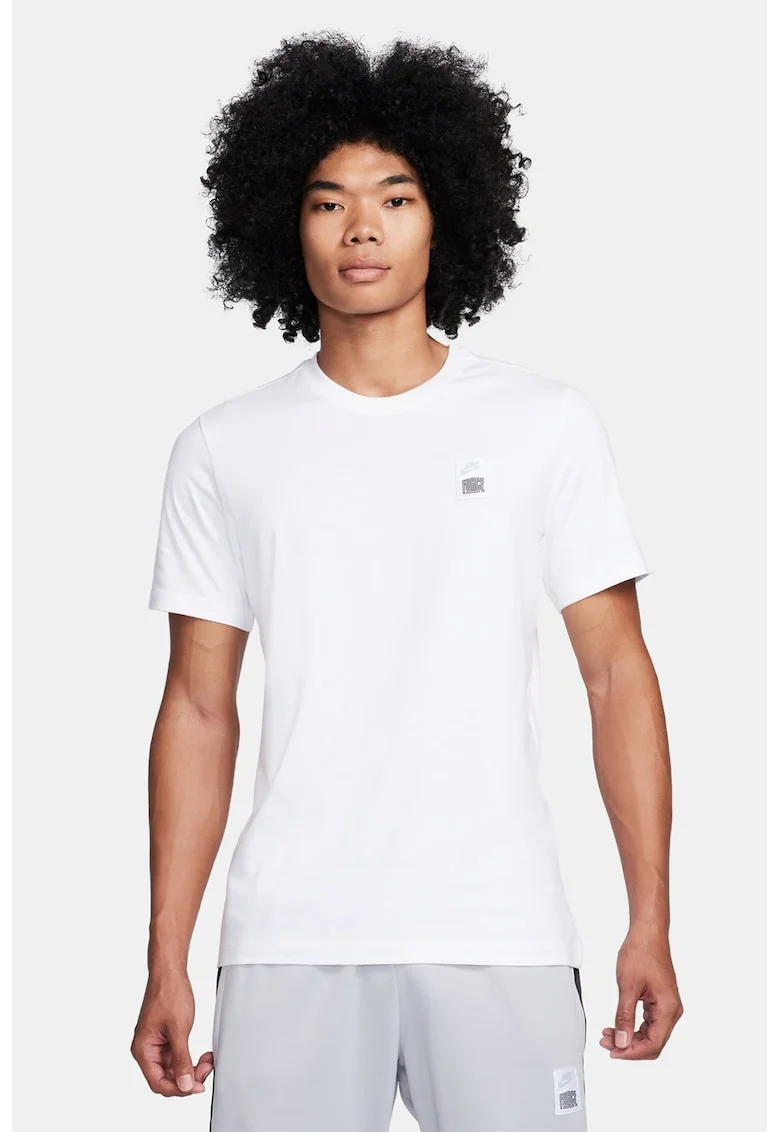 Tricou din bumbac pentru baschet, Alb