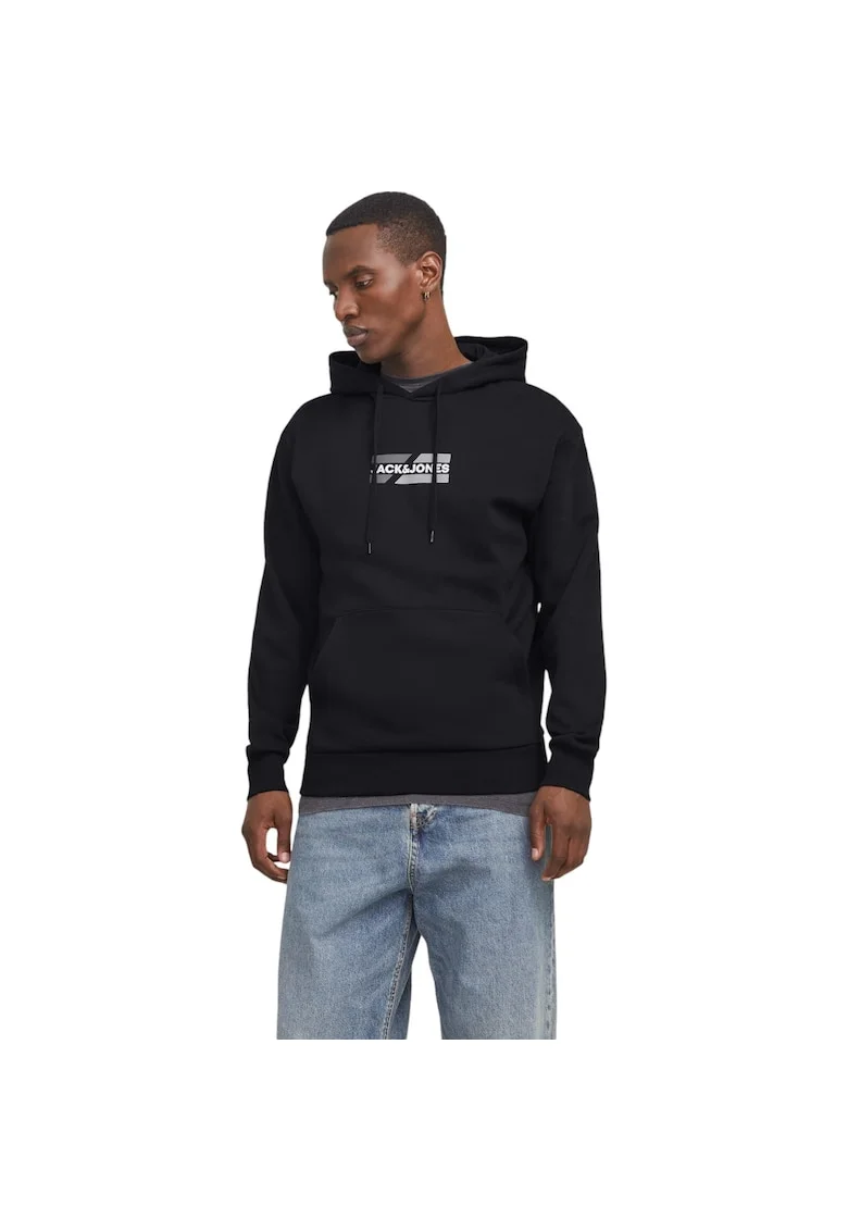Hanorac JACK &JONES Corp Graphic 37841, Negru