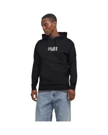 Hanorac JACK &JONES Corp Graphic 37841, Negru