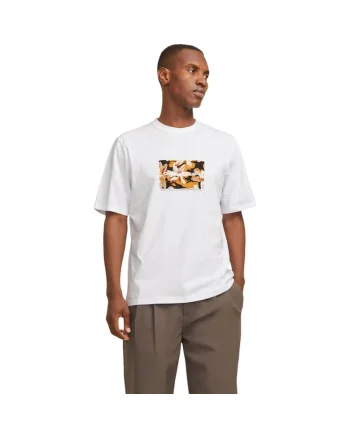 Tricou JACK &JONES Vesterbro Newton Box 38136, Alb