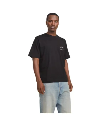 Tricou JACK &JONES Austin Font 38125, Negru