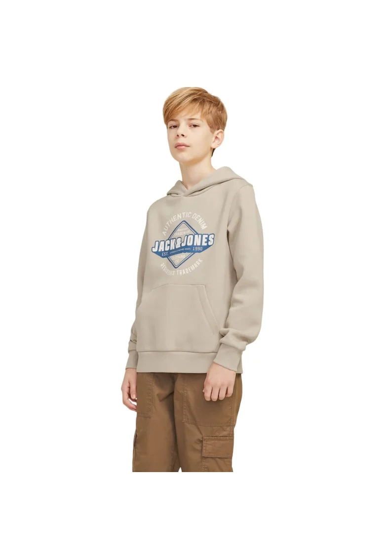 Hanorac JACK &JONES Logo Sweat Hood JNR 38195, Bej