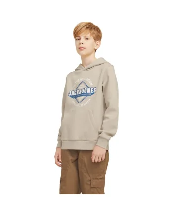 Hanorac JACK &JONES Logo Sweat Hood JNR 38195, Bej