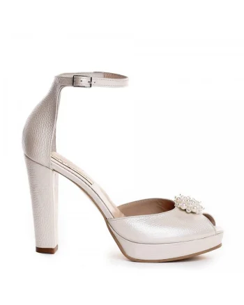 Sandale mireasa piele naturala The 70's Ivoire Pearls