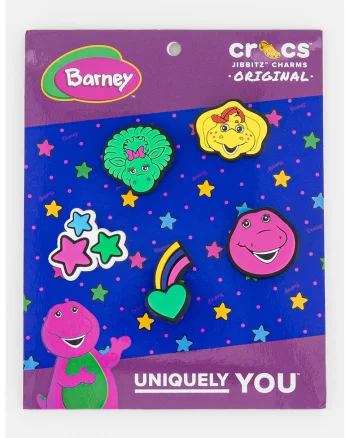 Set de talismane pentru saboti Jibbitz - 5 piese, Verde/Galben/Violet