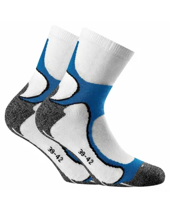 Set de sosete unisex pentru alergare - 2 perechi, Alb/Albastru