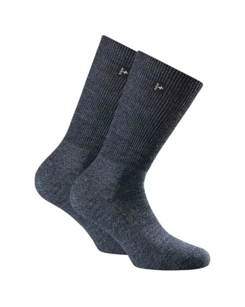 Set de sosete unisex din amestec de lana, pentru trekking - 2 perechi, Albastru