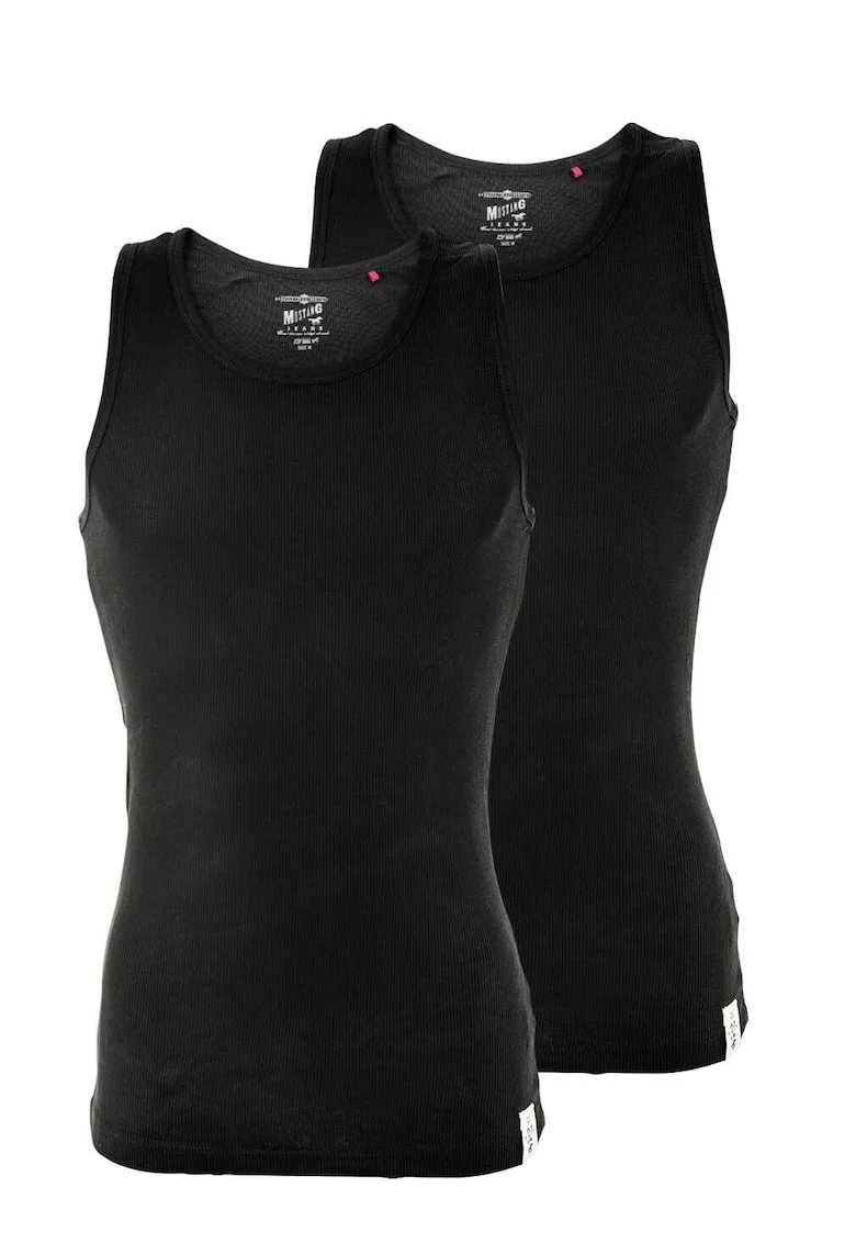 Set de topuri de bumbac - 2 piese, Negru