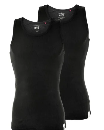 Set de topuri de bumbac - 2 piese, Negru