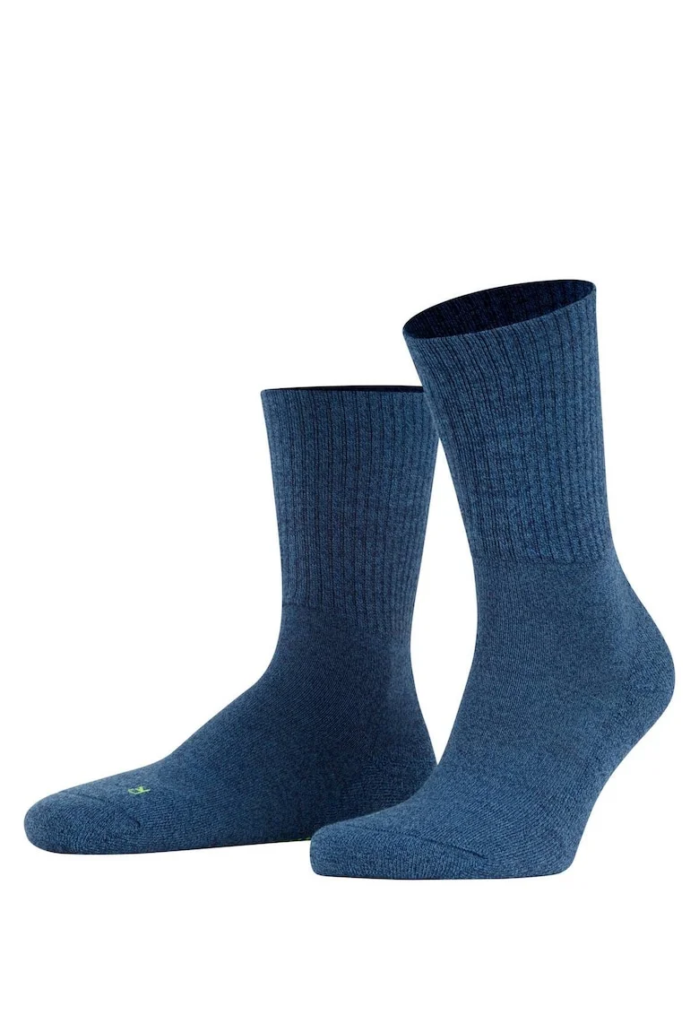 Sosete mid-calf unisex pentru trekking, Albastru melange