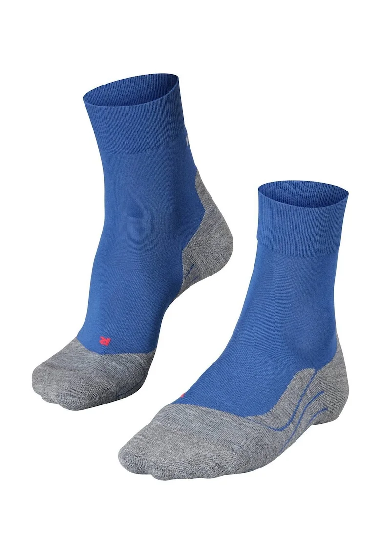 Sosete lungi cu model colorblock pentru fitness, Gri/Albastru