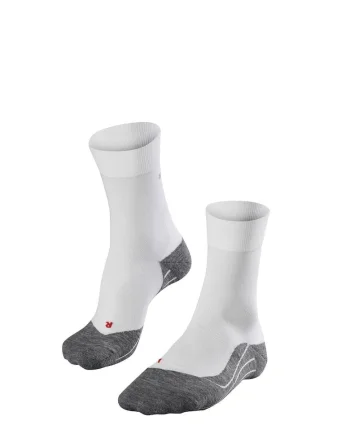 Sosete lungi cu model colorblock pentru fitness, Alb/Gri