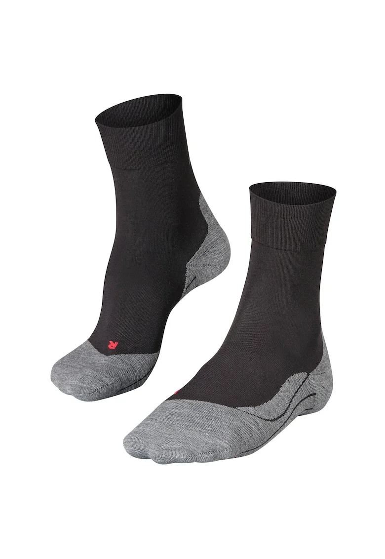 Sosete scurte cu model colorblock pentru fitness, Negru/Gri