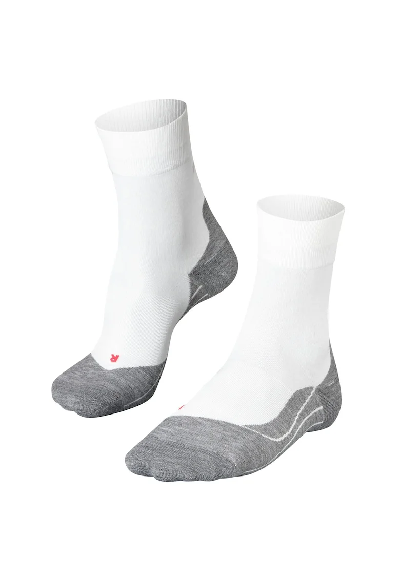 Sosete scurte cu model colorblock pentru fitness, Alb/Gri