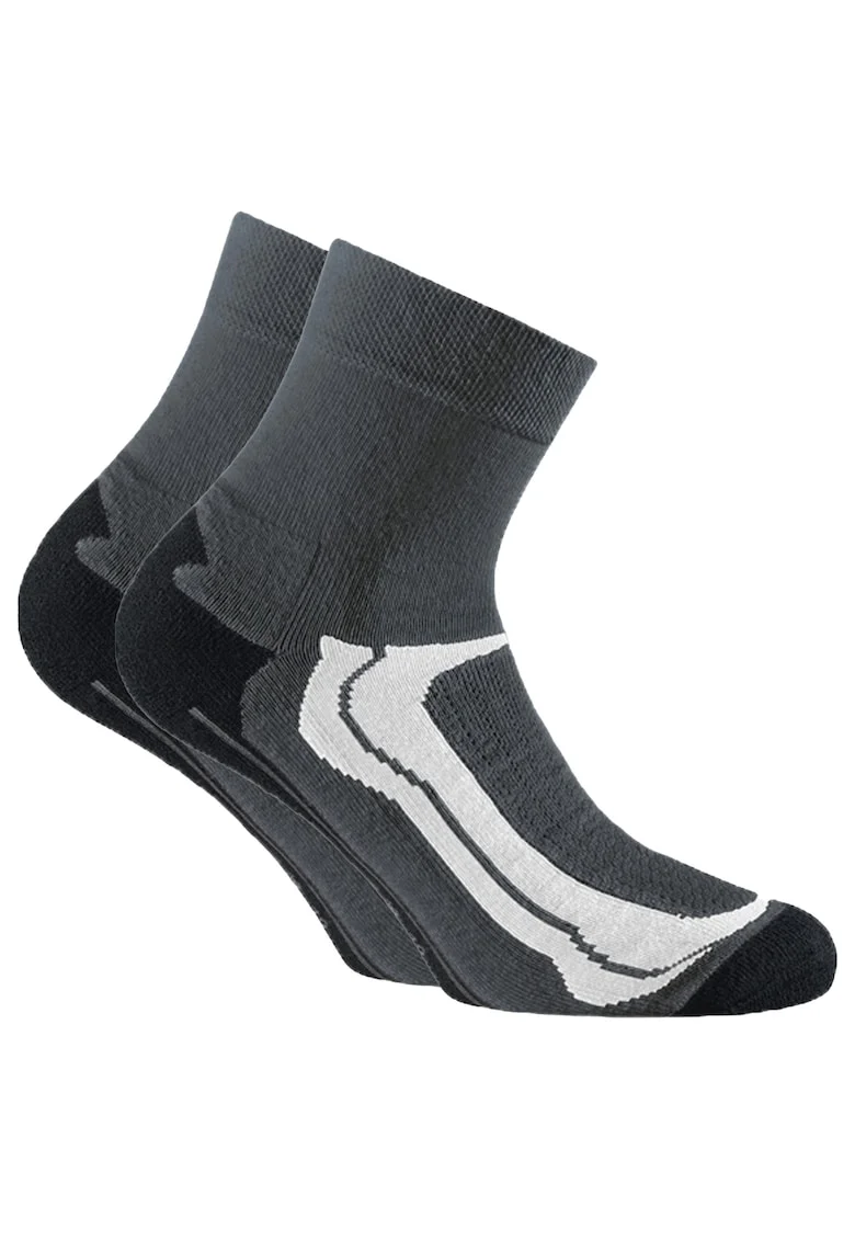 Set de sosete scurte unisex pentru antrenament - 2 perechi, Gri
