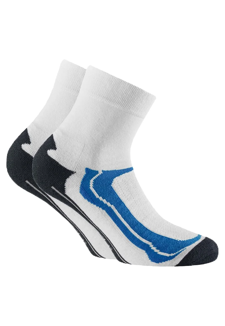 Set de sosete scurte unisex pentru antrenament - 2 perechi, Alb