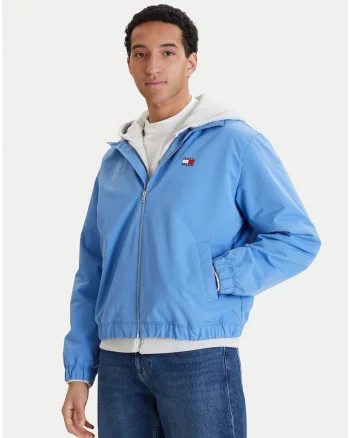 Jacheta regular fit cu terminatie si mansete elastice