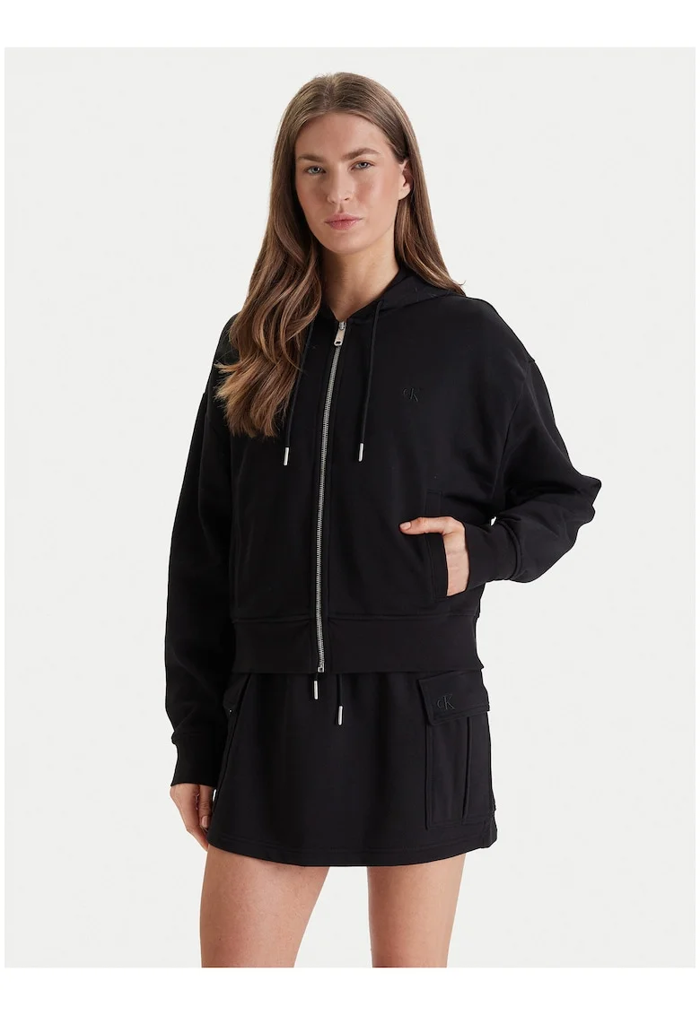 Bluza cu fermoar  LS MONOGRAM TERRY CROP RELAXED F-LV047F208G-UB1
