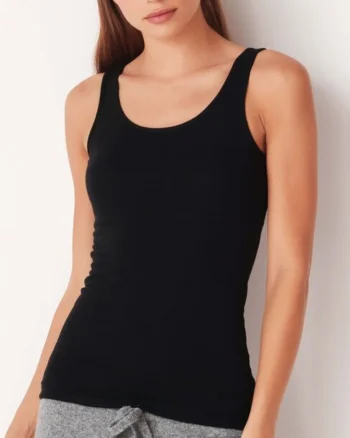 Maiou bumbac dama bretele late  GD009 0001, Negru