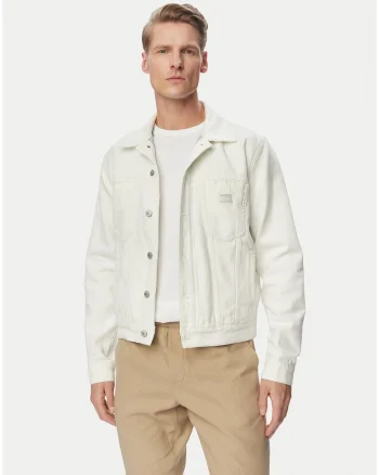 Jacheta regular fit din denim cu model uni