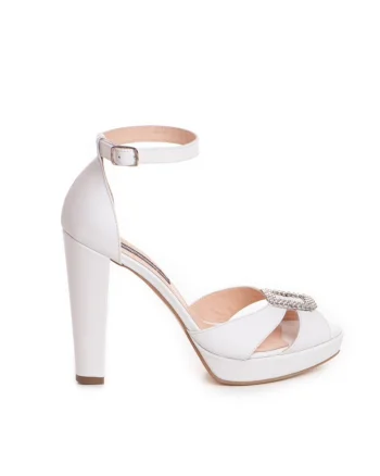 Sandale mireasa piele naturala Alb Chic