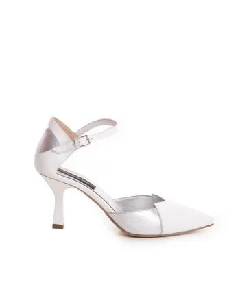 Pantofi mireasa piele naturala Alb Coco