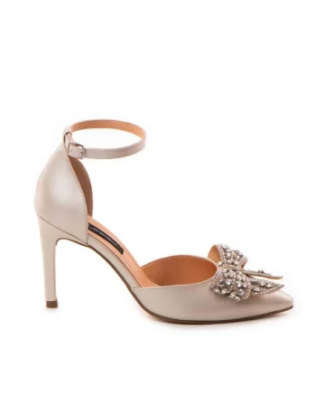 Pantofi Piele Naturala Dama Urban Ivoire Cristal