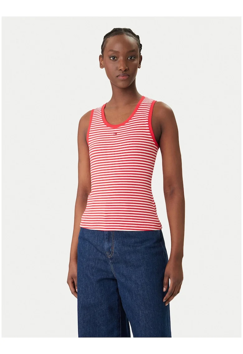 Top slim fit cu dungi,