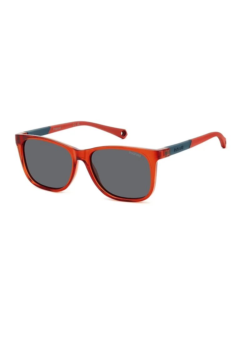 Ochelari de soare wayfarer cu lentile polarizate, Portocaliu mandarina/Albastru petrol