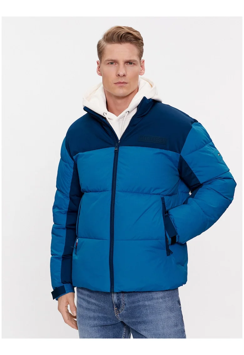 Geaca de iarna matlasara colorblock,
