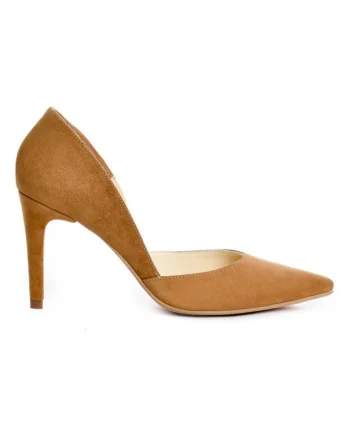 Pantofi stiletto piele naturala Maro Camel