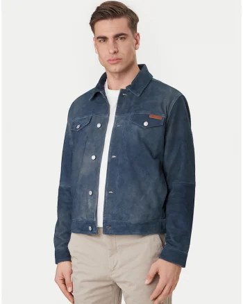 Geaca din denim cu buzunare multiple