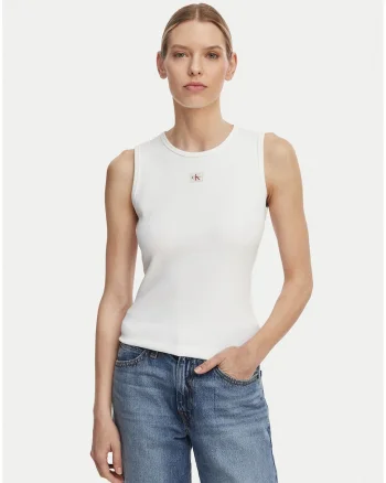 Top slim fit cu detaliu logo,