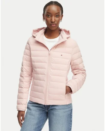 Geaca de puf slim fit cu gluga