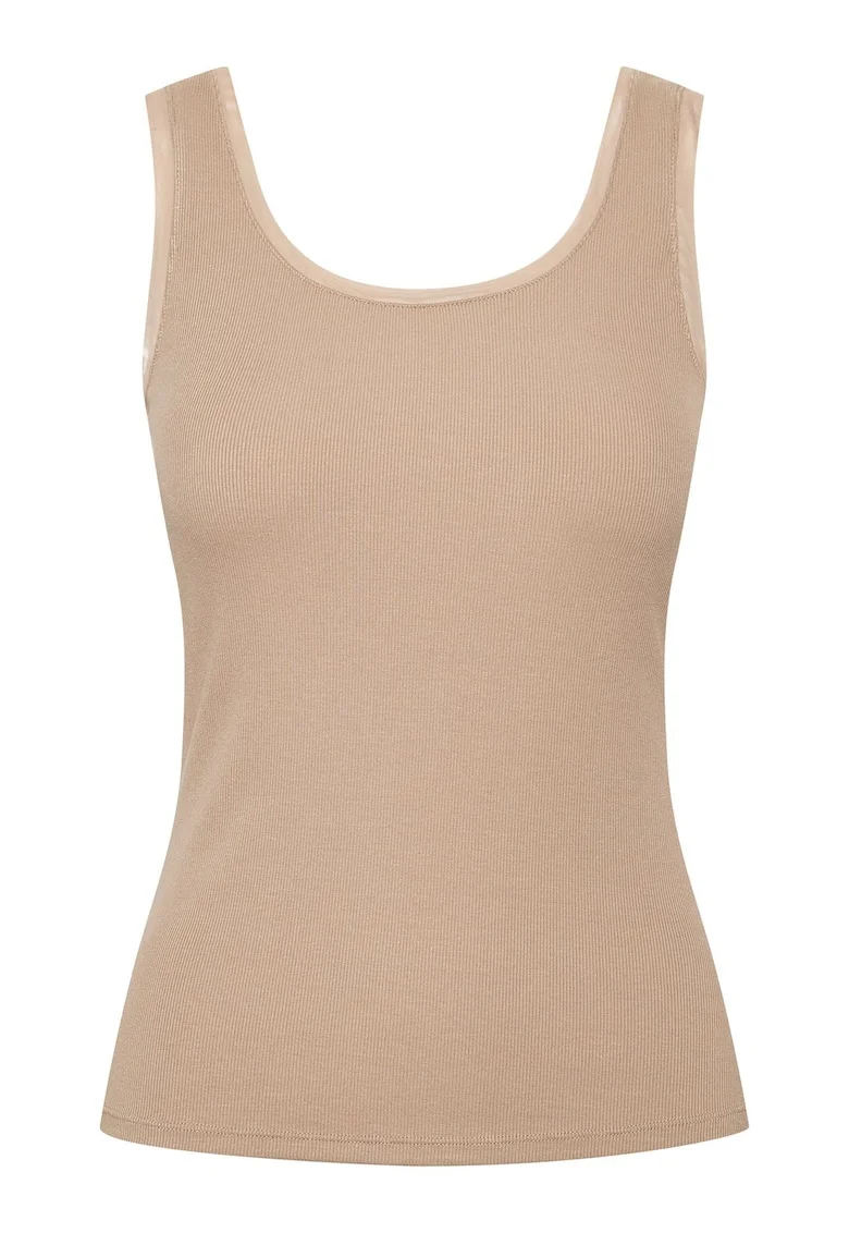 Top dama basic Clear, Bej